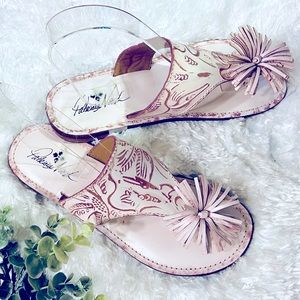 Patricia Nash leather pink blush sandal 7.5 Franca